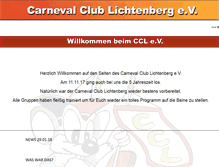 Tablet Screenshot of carneval-club-lichtenberg.de